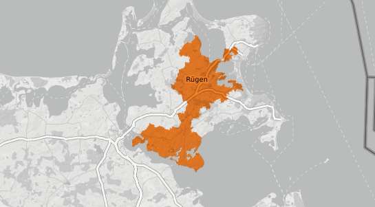 Mietspiegelkarte Bergen auf R&uuml;gen